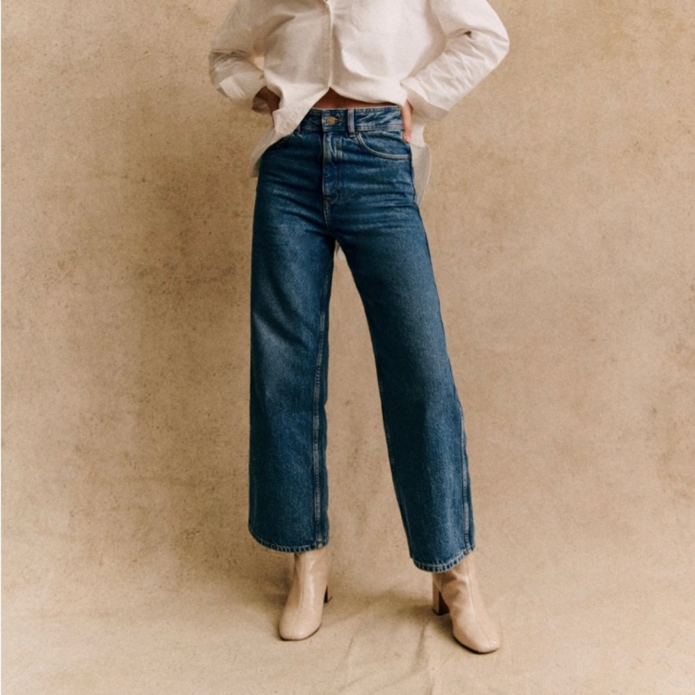 Sezane Le Crop Denim Jeans 36